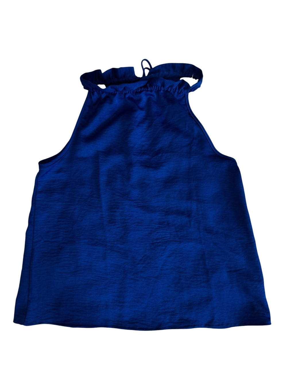 Royal Blue Halter Tie Neck Tank Top Small